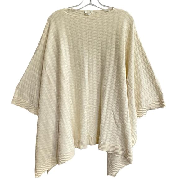 Lululemon Divinity Scarf Oversized Poncho Sweater OS Ivory Travel Athlei… - Picture 2 of 7